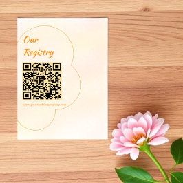 Orange Sunset Wedding Registry エンクロージャーカード