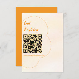 Orange Sunset Wedding Registry エンクロージャーカード