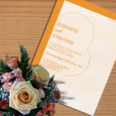 Orange Sunset Wedding Rehearsal Dinner 招待状