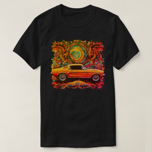 Orange Sunshine Graffiti Car Tee Tシャツ (デザイン正面)