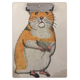 Orange Syrian hamster clipboard  クリップボード