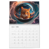 Orange Tabby Calendar カレンダー (3月 2026)