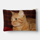 Orange Tabby Cat顔プロフィール アクセサリーポーチ (裏面)