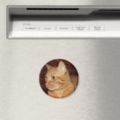 Orange Tabby Cat顔プロフィール マグネット (インサイチュ (食洗機))