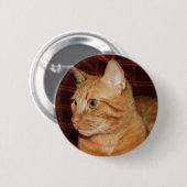 Orange Tabby Cat顔プロフィール 缶バッジ (正面&裏面)