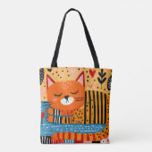 Orange Tabby Cat  トートバッグ (裏面)