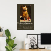 Orange Tabby Cat Art Print Expressionist Animal ポスター (ホームオフィス)