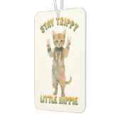 Orange Tabby Cat Boho Stay Trippy Little Hippie カーエアーフレッシュナー (左)