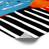 Orange Tabby Cat, colorful design, ポスター (角)