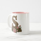 Orange Tabby Cat Monogram Mug ツートーンマグカップ (正面左)
