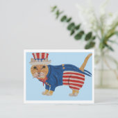 Orange Tabby Cat Uncle Sam 案内ポストカード (スタンド正面)