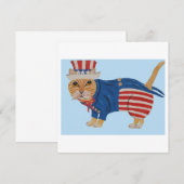 Orange Tabby Cat Uncle Sam 案内状 (正面/裏面)