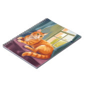 Orange Tabby Cat Watercolor Pet ノートブック (左側)