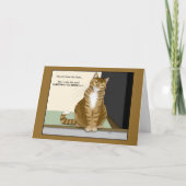 Orange Tabby Homeowner Funny Cat カード (正面)