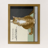 Orange Tabby Homeowner Funny Cat ジグソーパズル (縦)