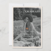 Orange Tassel Senior Photo Graduation Announcement 招待状 (正面)