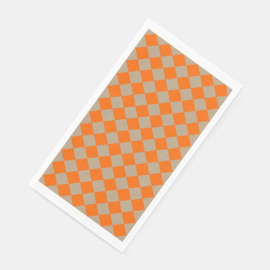 Orange Taupe Checker Diamond Pattern (コーナー)