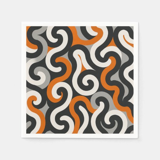 Orange Team (personalize) スタンダードカクテルナプキン (正面)