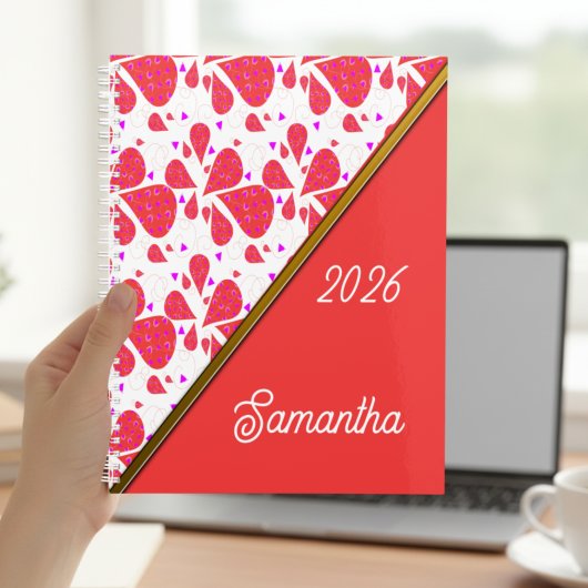 Orange Teardrop Leaf Pattern  プランナー手帳