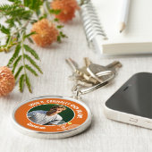 Orange Tennis Player Photo Commemorative Gift キーホルダー (側面)