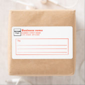 Orange Text Business Shipping Label ラベル (インサイチュ)