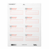 Orange Text Business Shipping Label ラベル (フルシート)