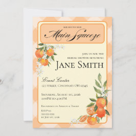 Orange Themed Bridal Shower Invitation 招待状