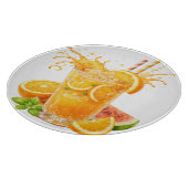 ORANGE THEMED TROPICAL SUMMER DRINK カッティングボード (角)