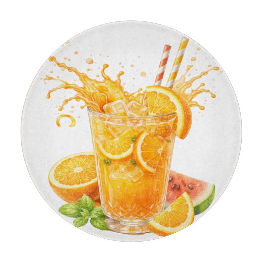 ORANGE THEMED TROPICAL SUMMER DRINK カッティングボード (正面)