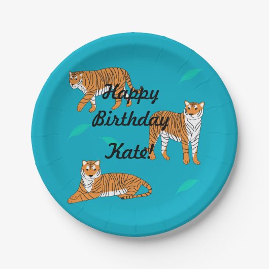 Orange Tigers ペーパープレート (正面)