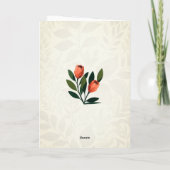 Orange Tones Protea Elegant Minimalist Birthday カード (裏面)