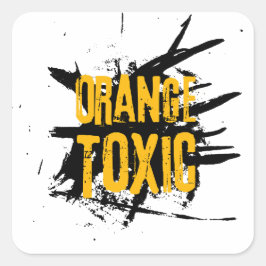 Orange Toxic Unti Trump Political Resistance  スクエアシール