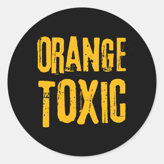 Orange Toxic Unti Trump Political Resistance ラウンドシール (正面)