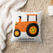 Orange Tractor Design Personalised クッション (ブランケット)