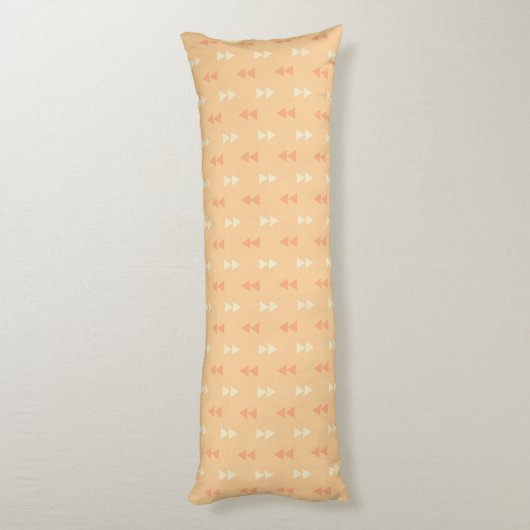 Orange Triangles Pattern Body Pillow ボディピロー (裏面 (縦))