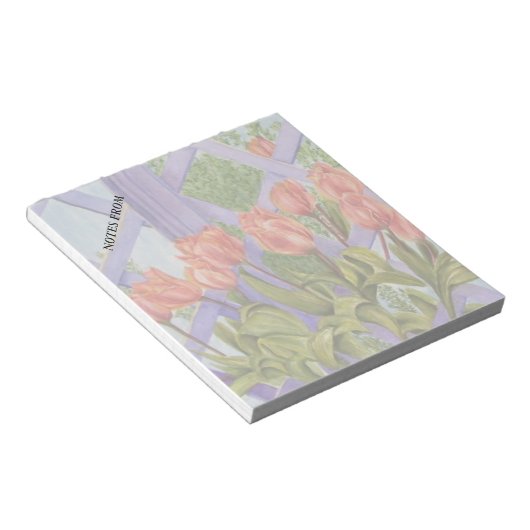 ORANGE TULIPS CUSTOMIZABLE NOTE PAD ノートパッド (アングル)