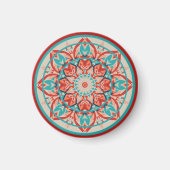 Orange & Turquoise Boho Mandala   マグネット (正面)