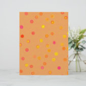 Orange Twisty Polka Dot Spiral 2-Sided Scrap Paper (スタンド正面)