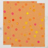 Orange Twisty Polka Dot Spiral 2-Sided Scrap Paper (正面/裏面)
