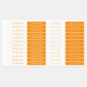 Orange Typewriter | Waterproof Name Labels ラベル (シート)
