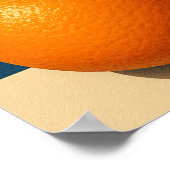 Orange Wall Art, Retro Orange Fruit Art ポスター (角)