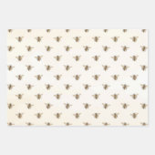 Orange Watercolor Pumpkins et Honey Bees ラッピングペーパーシート (正面)