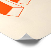 Orange Wave Typography Art Print Modern Kinetic ポスター (角)