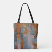 Orange, white, and teal abstract painting トートバッグ (裏面)