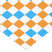 Orange White Blue Checkered Pattern Design  テーブルクロス (アングル)