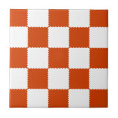 Orange & White Checkerboard Pattern タイル (正面)