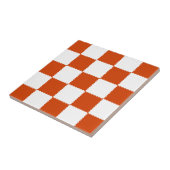 Orange & White Checkerboard Pattern タイル (側面)