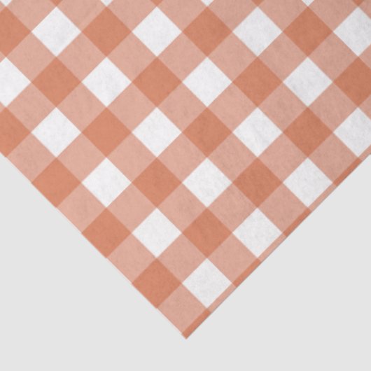 Orange & White Checkered Tissue Paper 薄葉紙 (詳細)