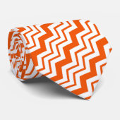Orange White Chevron Zigzag Pattern Design  ネクタイ (ロール)