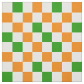 Orange White Green Checkered Pattern Design  ファブリック (見本)